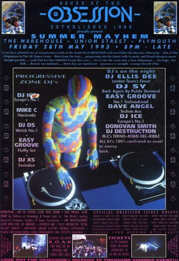 Flyer for Obsession - Summertime Mayhem