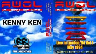 Flyer for AWOL - Live In London 94 Vol. 1