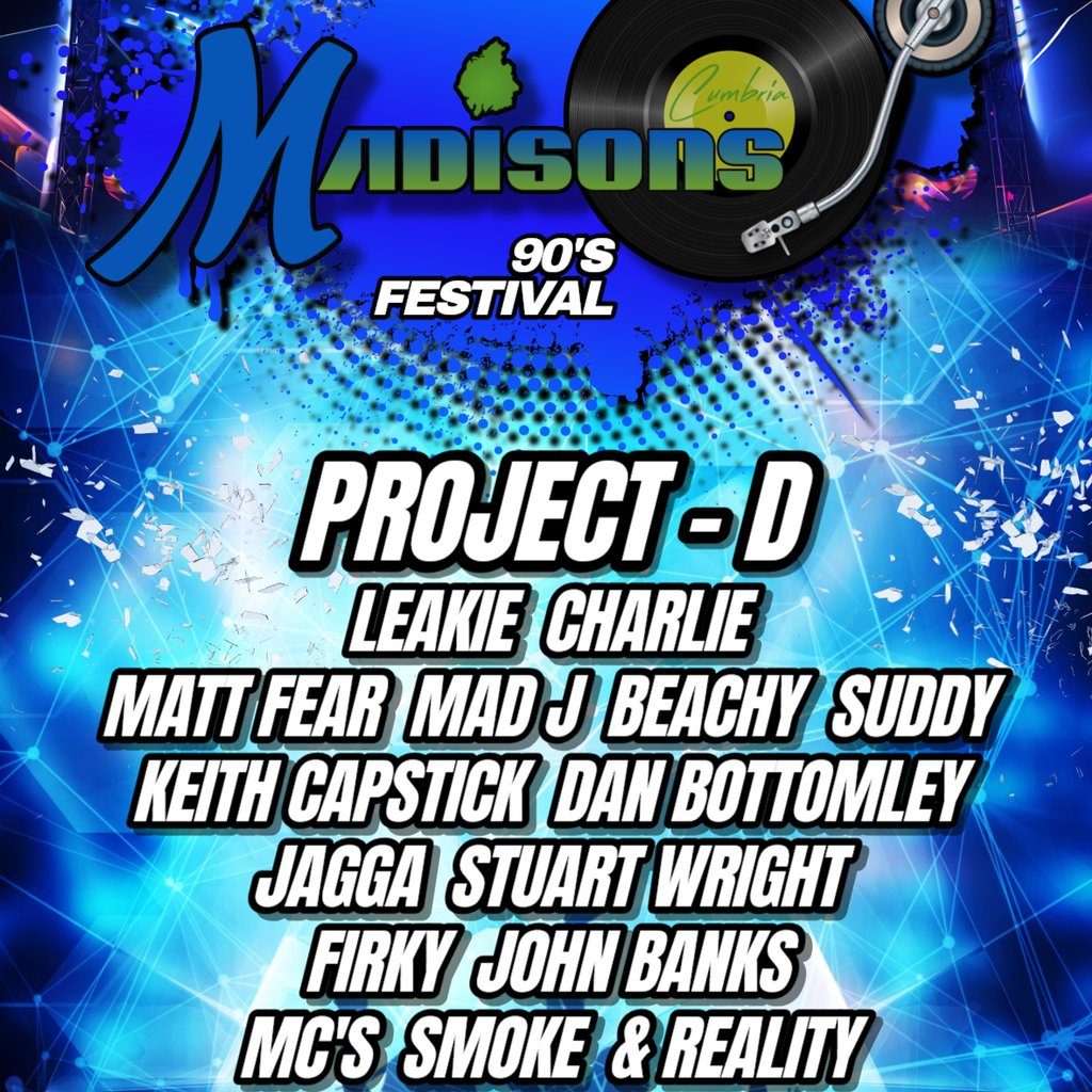 Flyer for Madisons 90s Festival