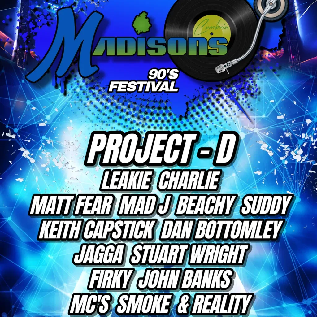 Flyer for Madisons 90s Festival