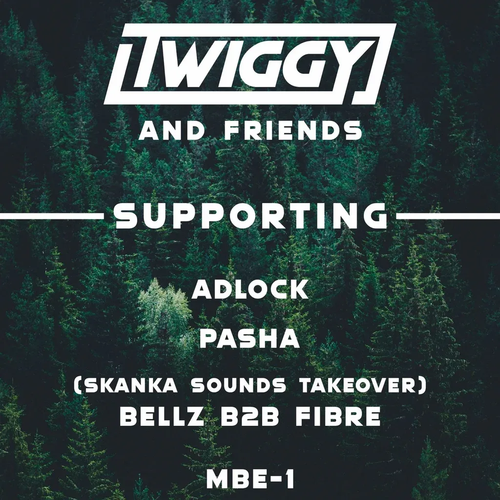 Flyer for Twiggy & Friends