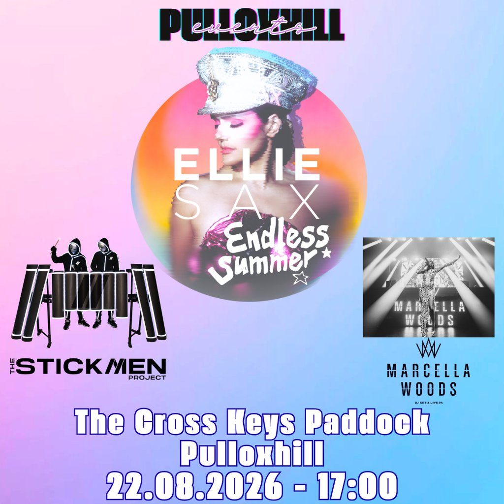 Flyer for Pulloxhill Events 2026 - Ellie Sax Endless Summer