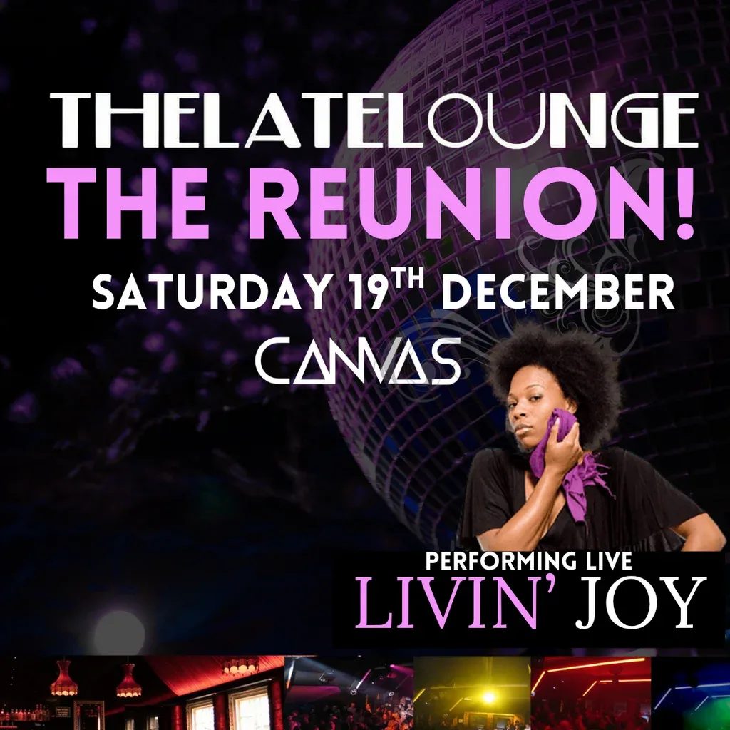 Flyer for The Late Lounge Reunion!
