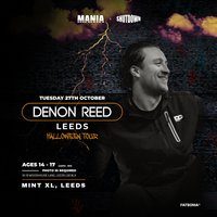Flyer for Mania U18 x Shutdown Halloween: Leeds W/ DENON REED