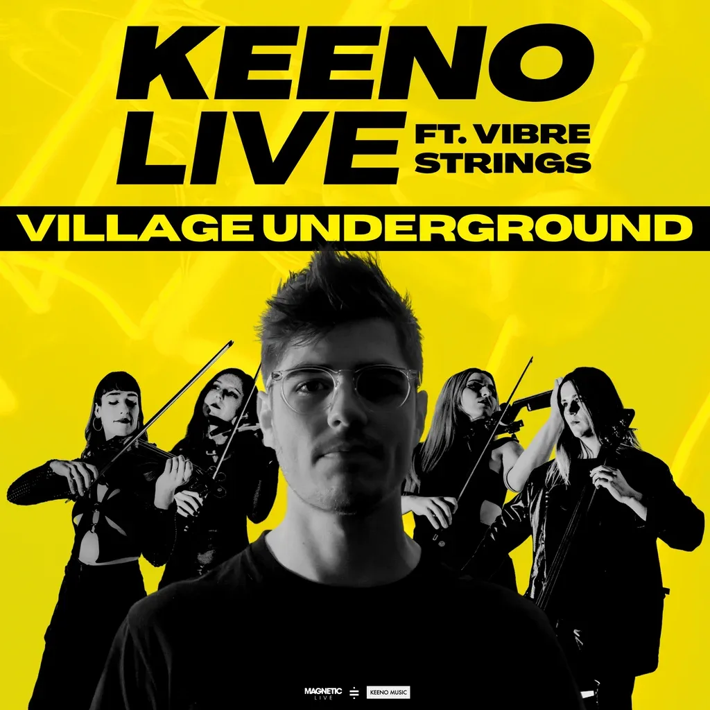 Flyer for Keeno LIVE ft. Vibre Strings