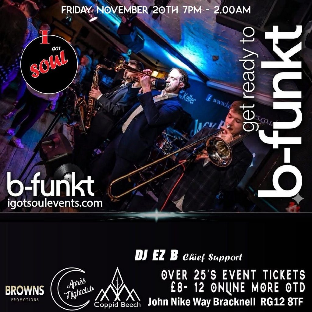 Flyer for I Got Soul - B FunkT  | Bier Keller