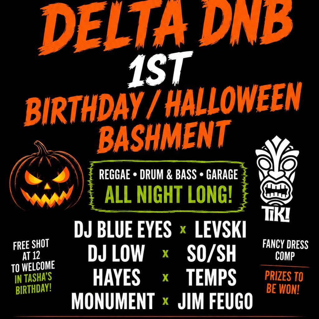 Flyer for DELTA Halloween SPECIAL