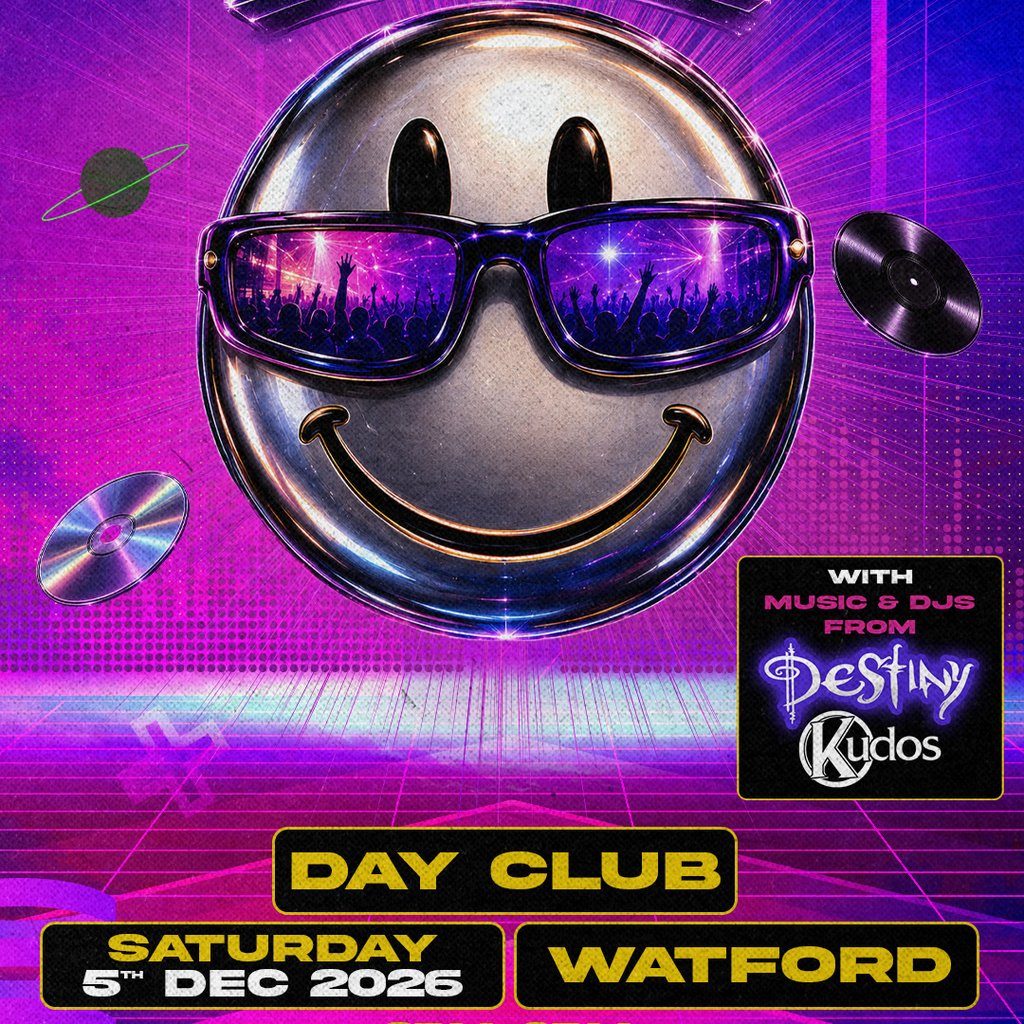 Flyer for The Kudos & Destiny Watford Day Club for over 30's