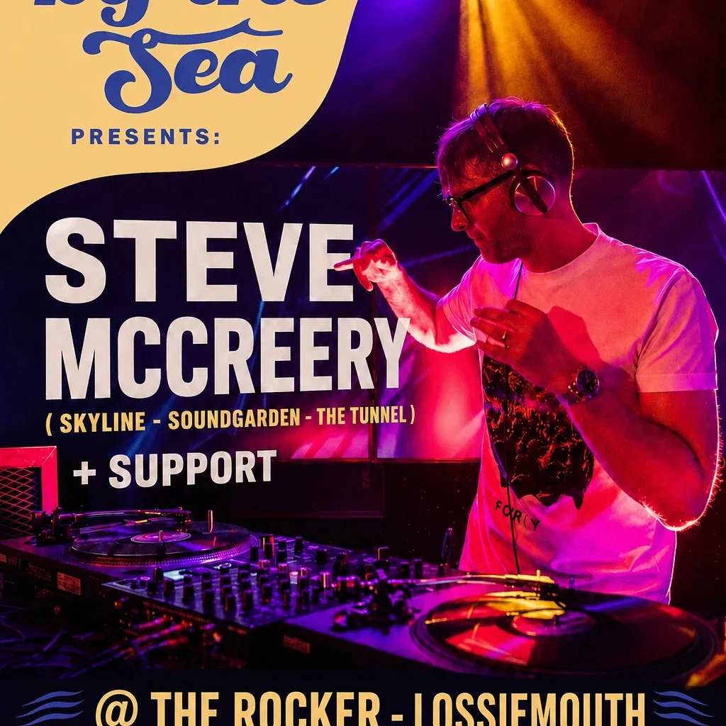 Flyer for Live By The Sea Presents: Steve Mccreery