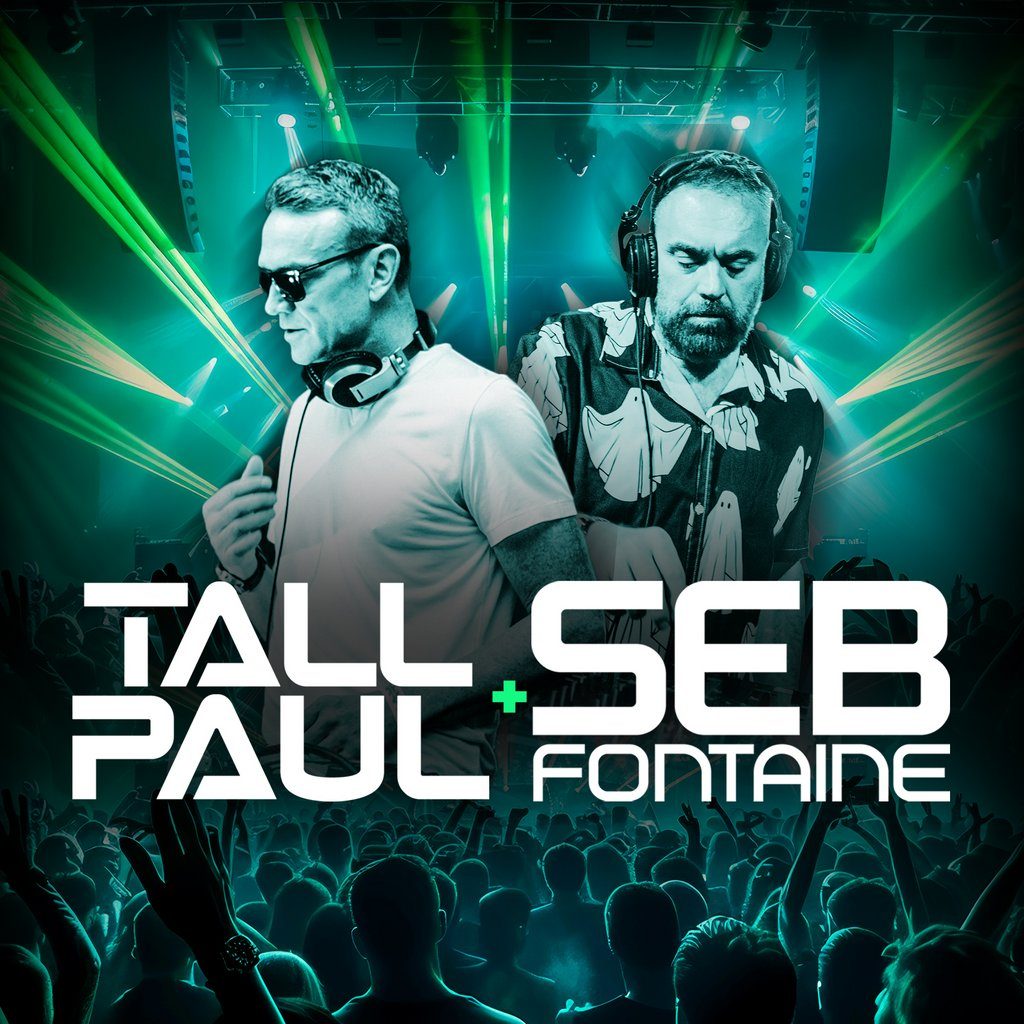 Flyer for Tall Paul & Seb Fontaine