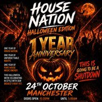 Flyer for House nation Halloween edition/ 1 year anniversary