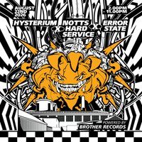 Flyer for ᵎ!ᵎ  HYSTERIUM X NOTTS HARD SERVICE x ERROR STATE ᵎ!ᵎ
