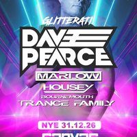 Flyer for Dave Pearce Live: New Year's Eve at Canvas