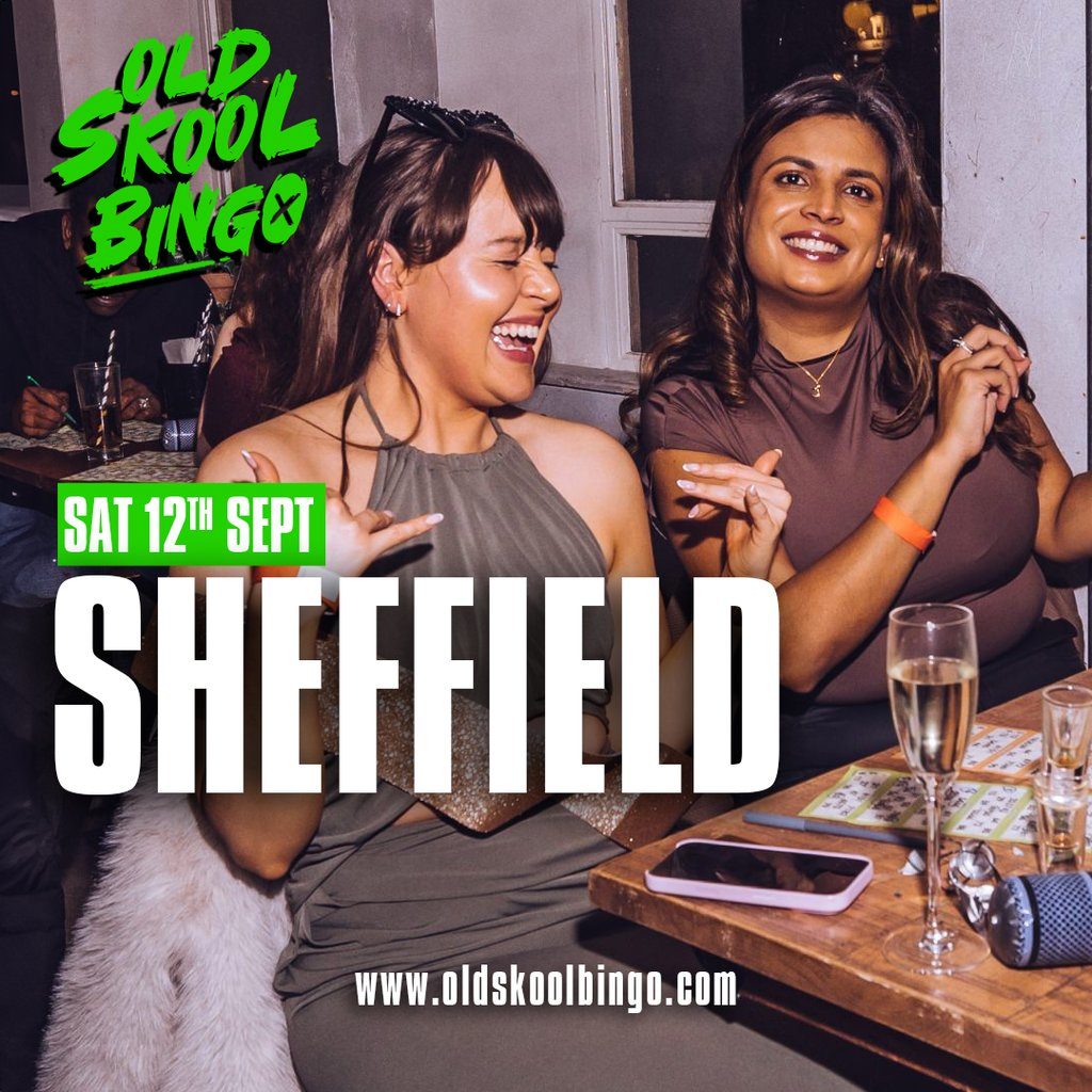 Flyer for Old Skool Bingo Sat 12th Sep Sheffield