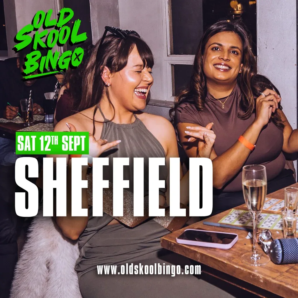Flyer for Old Skool Bingo Sat 12th Sep Sheffield