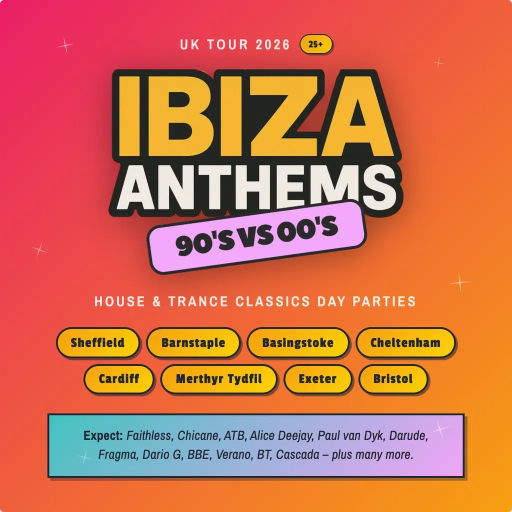 Flyer for Ibiza Anthems - 90's vs 00's - Merthyr Tydfil