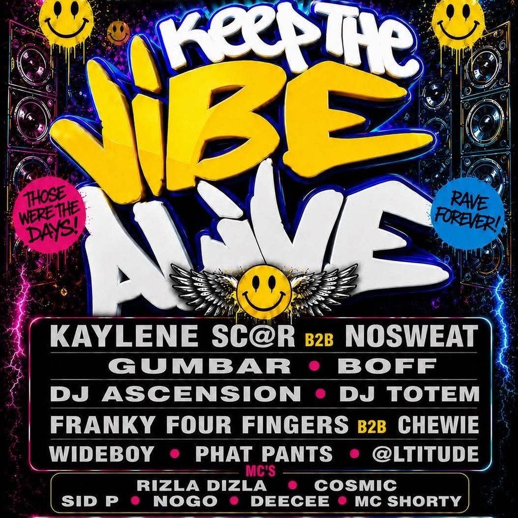 Flyer for KEEP THE VIBE ALIVE Event 1