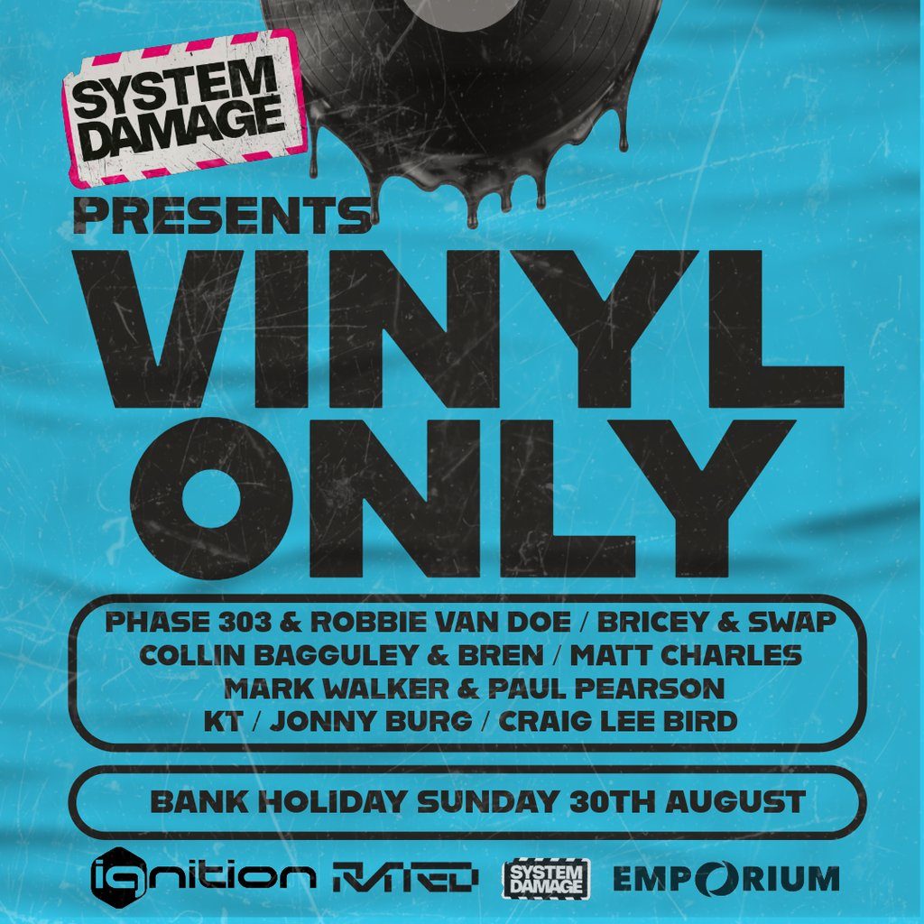 Flyer for System Damage Presents Vinyl Only