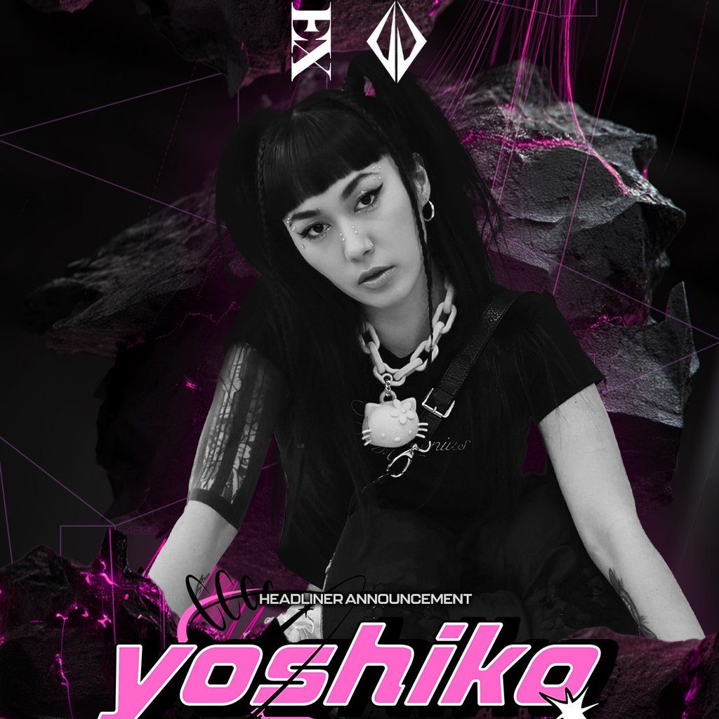 Flyer for Exhilaration x Dvoid Presents: YOSHIKO, INFLICTION & MORE