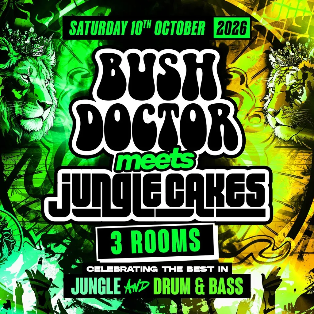 Flyer for Bush Doctor Meets Jungle Cakes