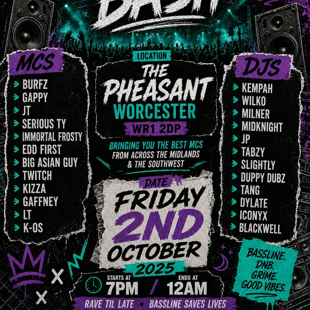 Flyer for Burfz Burfday Bash