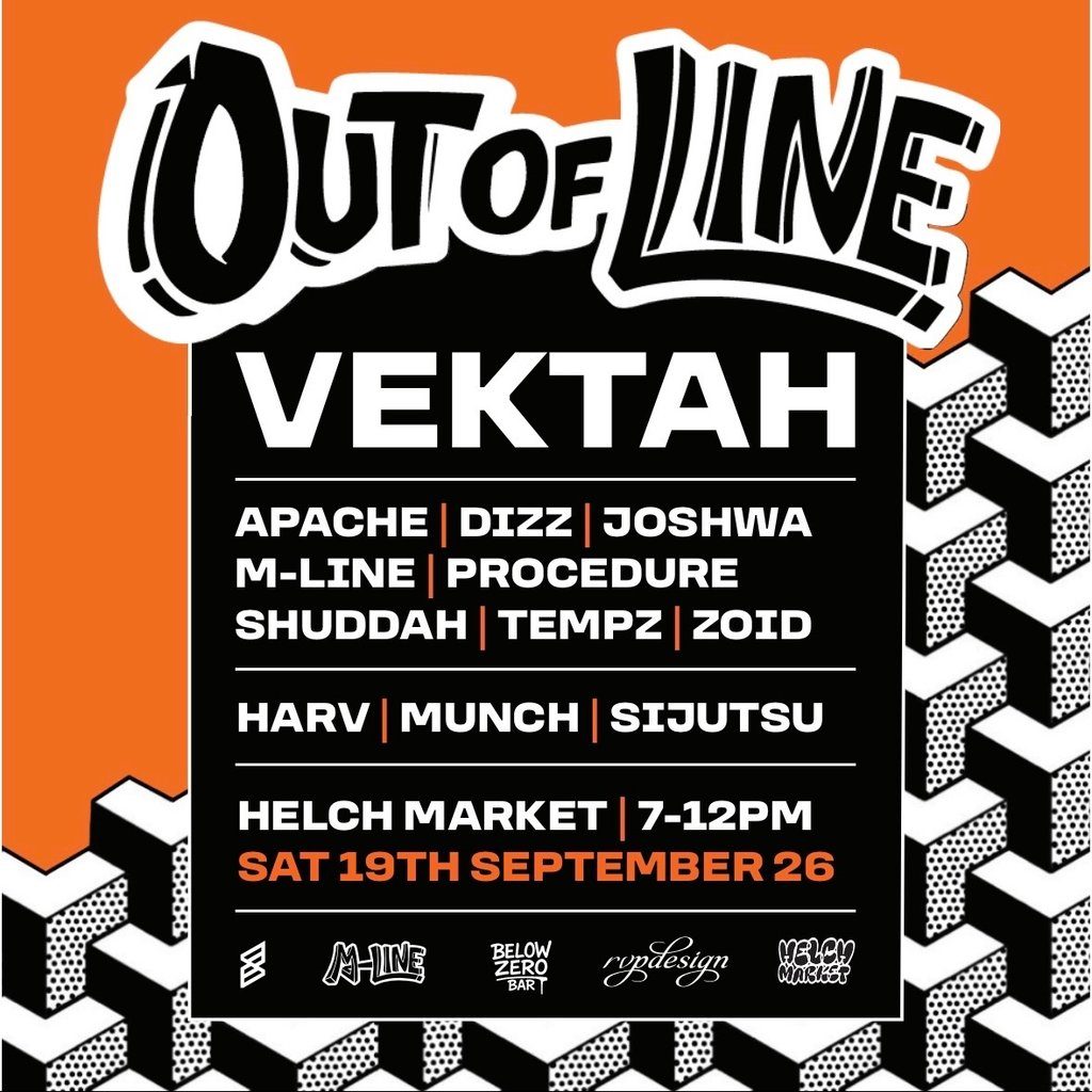 Flyer for OUT OF LINE Presents - Vektah