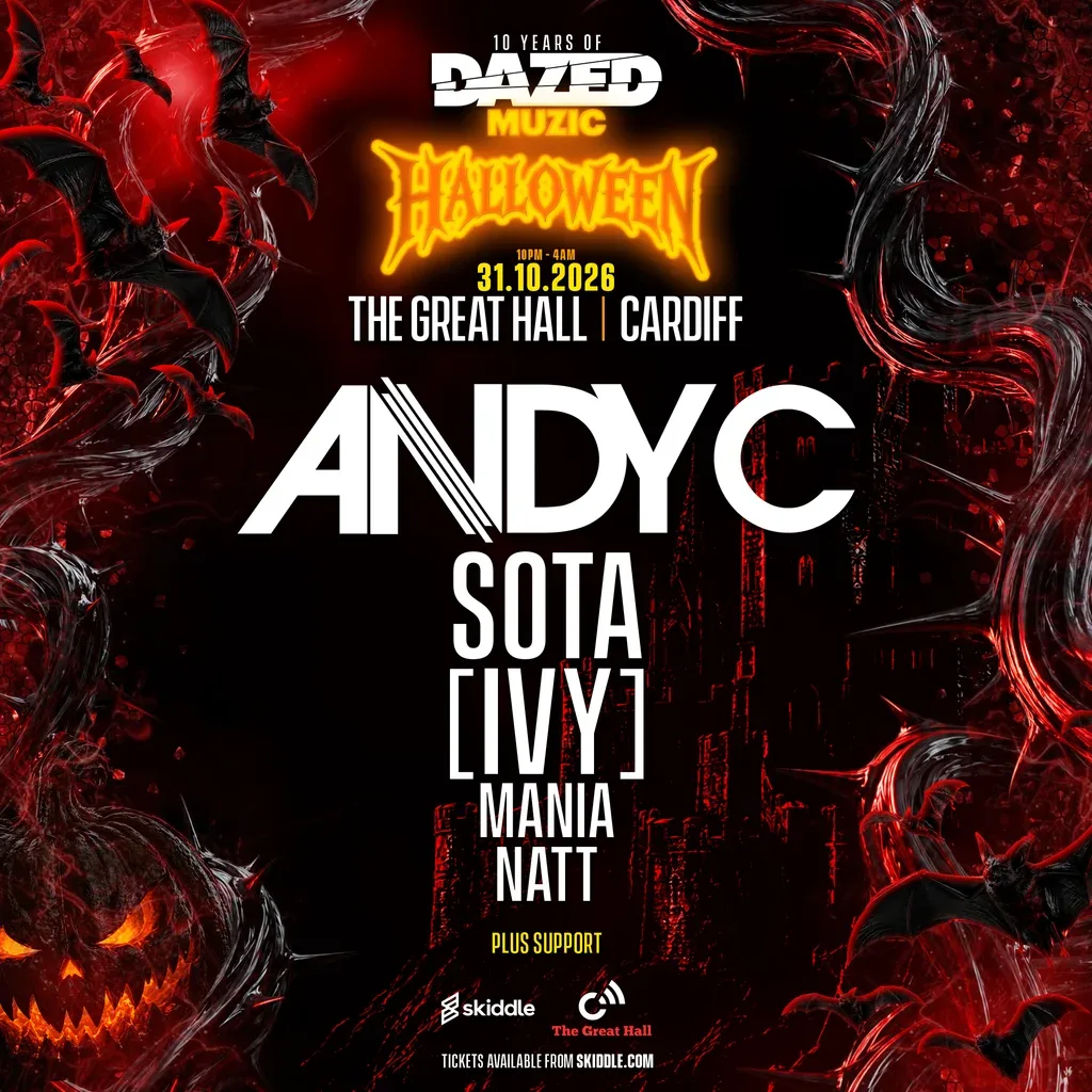 Flyer for Halloween Rave w/ Andy C, Sota, [IVY] + more