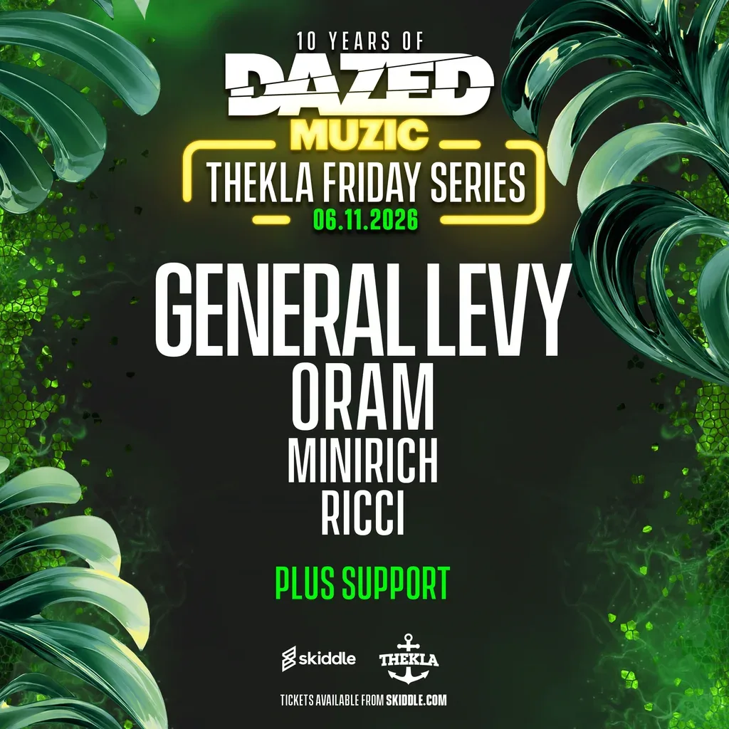 Flyer for Dazed Muzic presents: General Levy