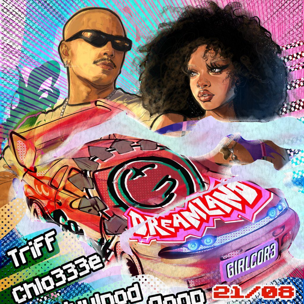 Flyer for DREAMLAND x GIRLCORE