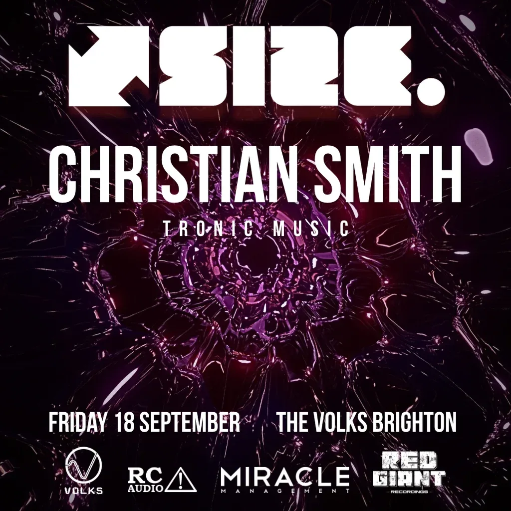 Flyer for SiZE & Vybe Voyage @ The Volks w/ Christian Smith