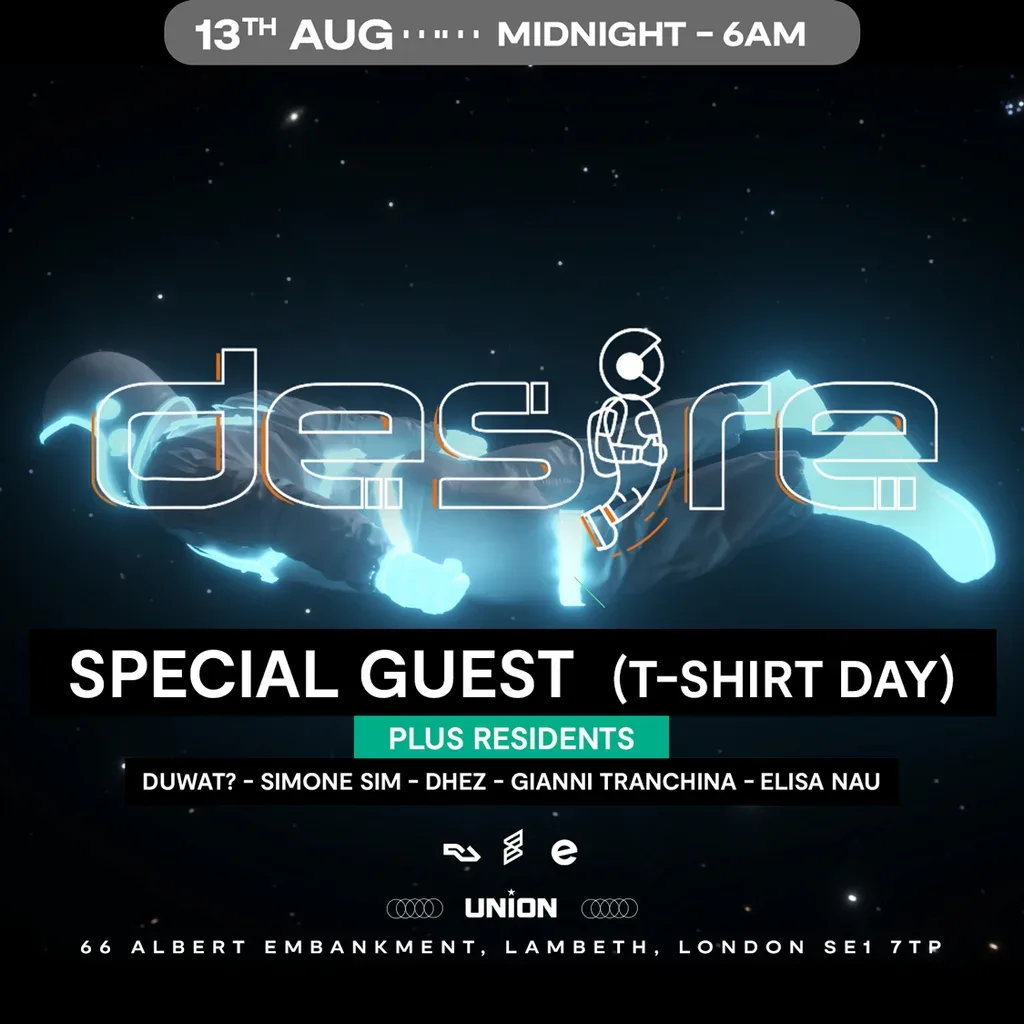 Flyer for DESIRE - Weekly Thursday After Party - SPECIAL GUEST