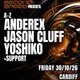 Flyer for Second Speed: Yoshiko, Anderex, Jason Cluff (Cardiff)