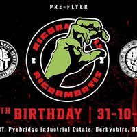 Flyer for RIGORMORTIS 20th Birthday
