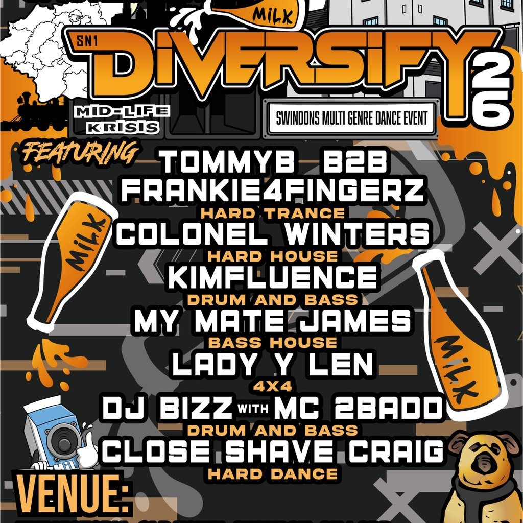 Flyer for Mid Life Krisis ~ DIVERSIFY 2026