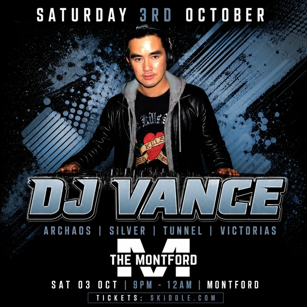 Flyer for DJ Vance - The Montford