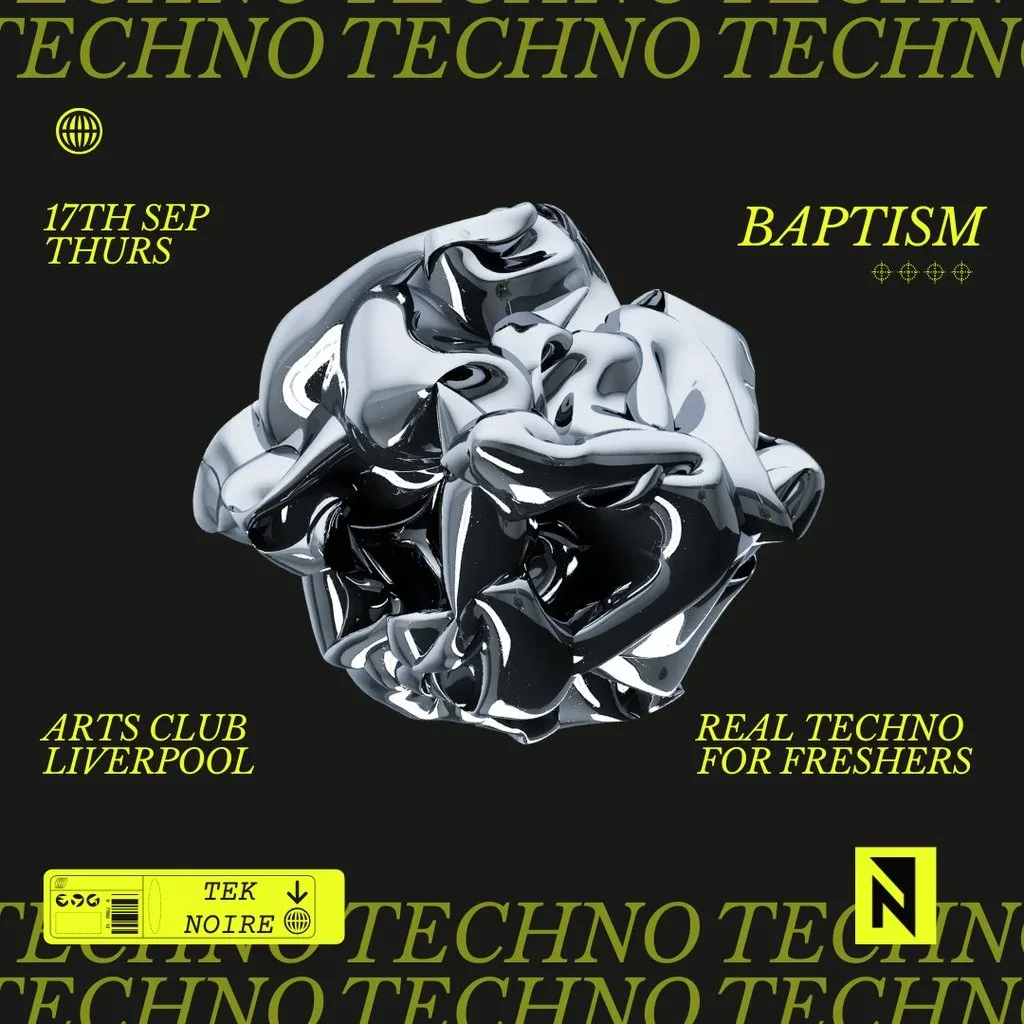 Flyer for Tek Noire - BAPTISM