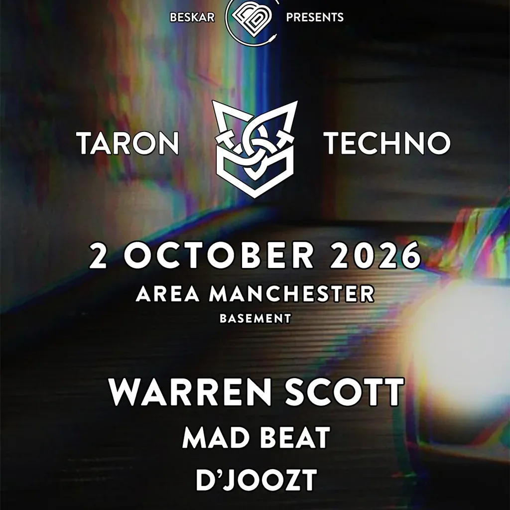 Flyer for TARON Techno Manchester