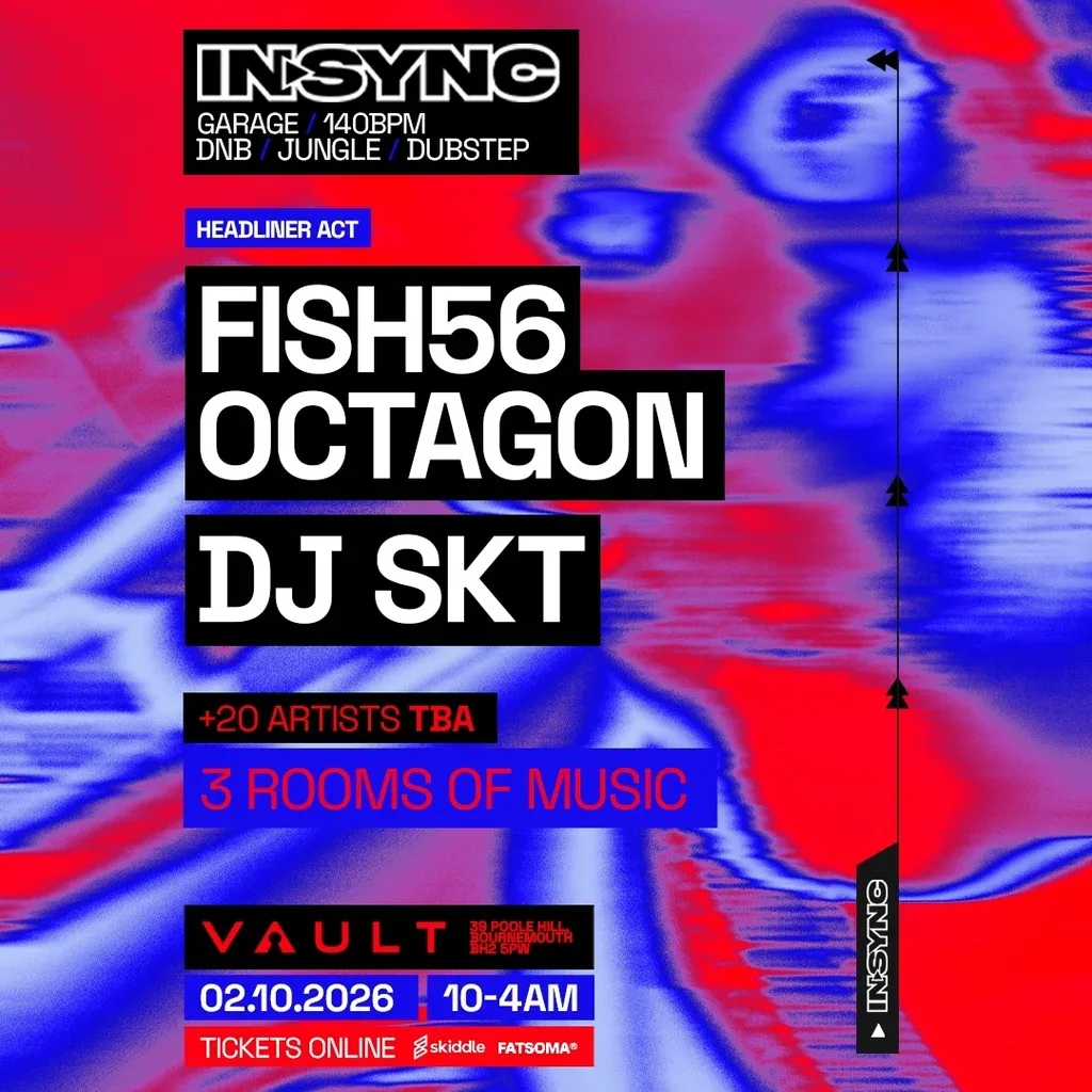 Flyer for InSync: FISH56 Octagon + DJ SKT