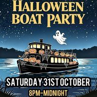 Flyer for Charley Says Halloween Boat Party