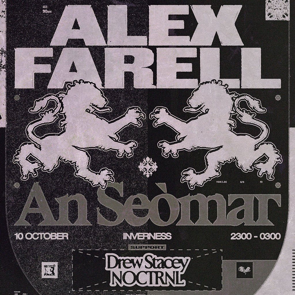 Flyer for 2ndface x Noctrnl Presents: Alex Farell