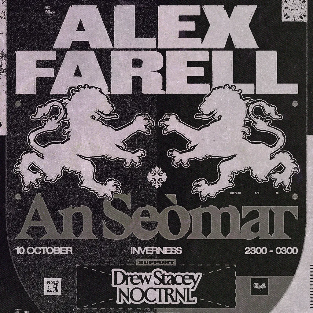 Flyer for 2ndface x Noctrnl Presents: Alex Farell