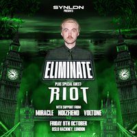 Flyer for SYN LDN: Eliminate w/ Special Guest: RIOT