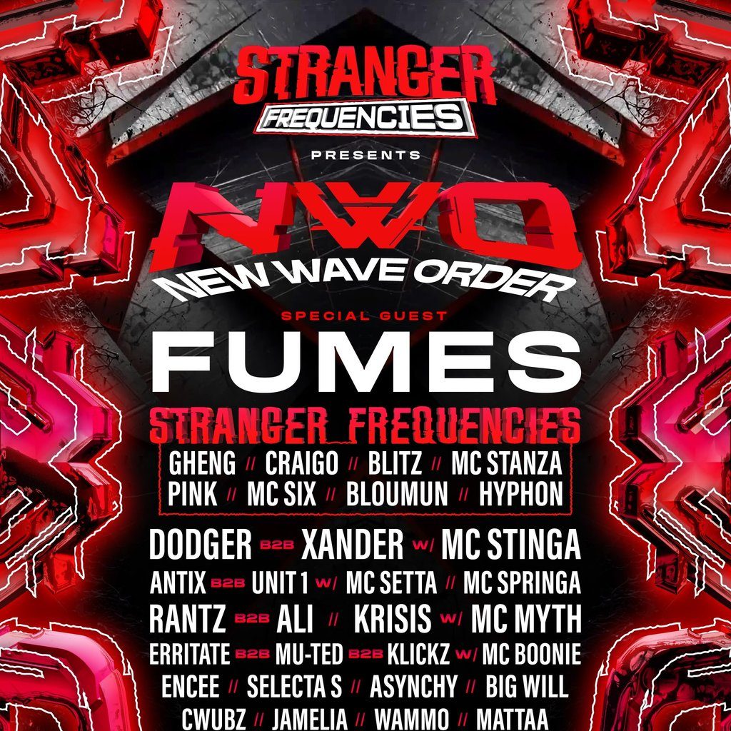 Flyer for Stranger Frequencies Presents: New.Wave.Order