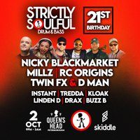 Flyer for Striclty Soulful : Nicky Blackmarket / Millz / RC Origins