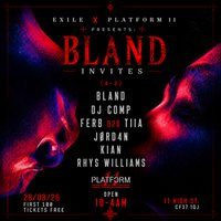 Flyer for Exile x platform11 bland invites