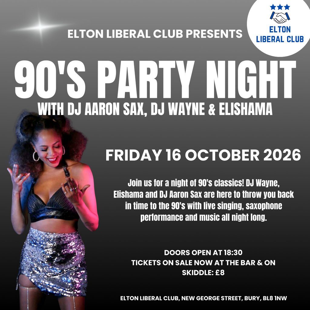 Flyer for 90's Night