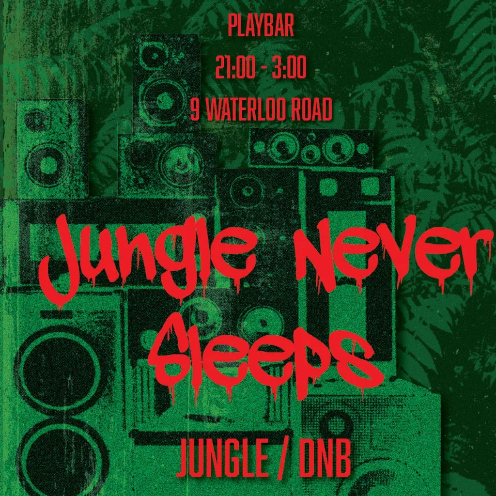 Flyer for SHY BOI SOUNDS + Drum and Bass + JUNGLE Never SLEEPS