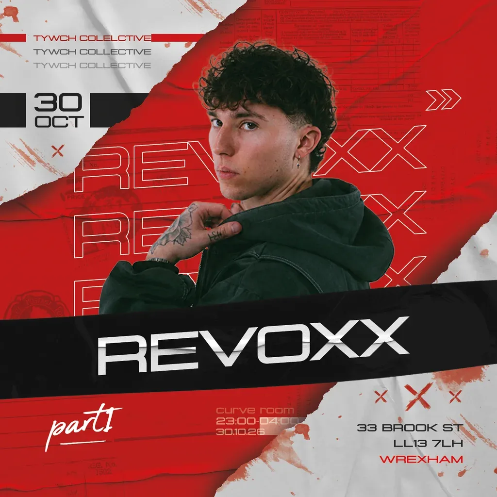Flyer for Týwch Collective presents REVOXX