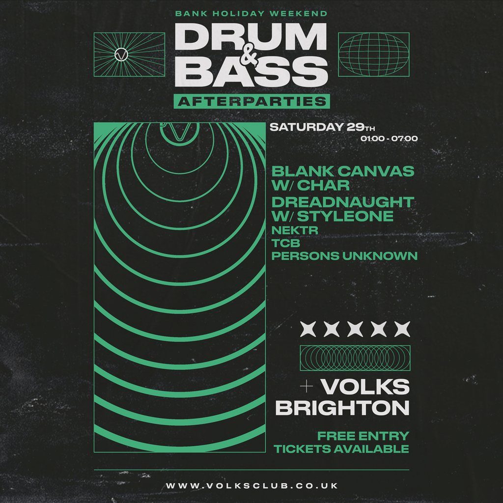 Flyer for Saturday night - Free Entry DNB Session