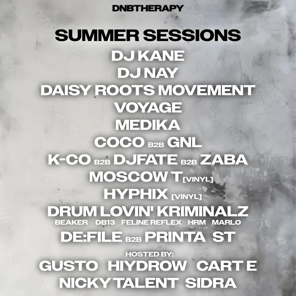 Flyer for dnbtherapy: SUMMER SESSIONS: Carnival WarmUp